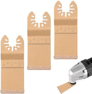 Blade Zaag per Acciaio Duro 90 x 35 mm - Kit di Lame Multifunzione - 3 Pezzi - Lame Oscillanti - Alta Efficienza di Taglio - Resistente alla Sfregio e al Calore