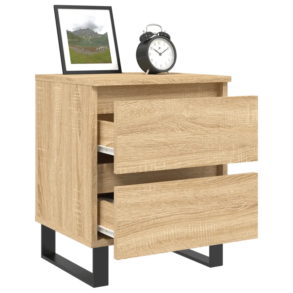Comodini 2pz Rovere Sonoma 40x35x50 cm in Legno Multistrato 826899