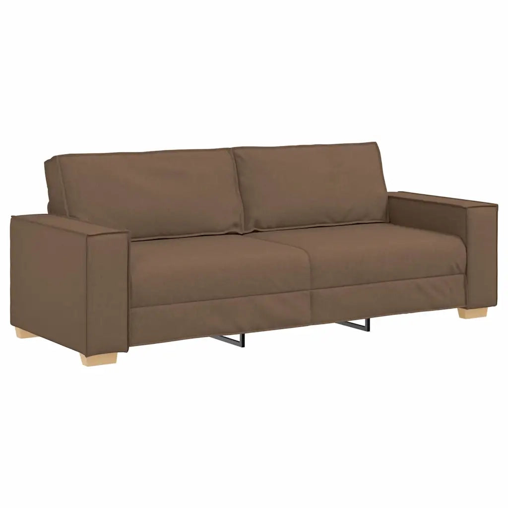vidaXL Divano a 3 posti Marrone 180 cm Tessuto