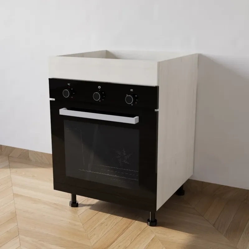 Mobile Base forno il legno L 60 x H 72 x P 55,5 cm in kit colore Larice Bianco