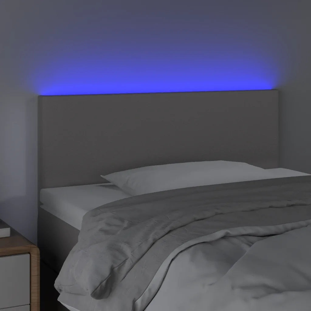 Testiera | Testata Grigio a LED 90x5x78/88 cm in Similpelle
