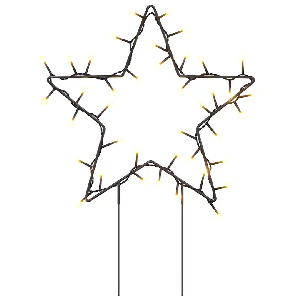 Decorazioni Luminose Natalizie Picchetti 3pz Stella 50LED 29cm 357717