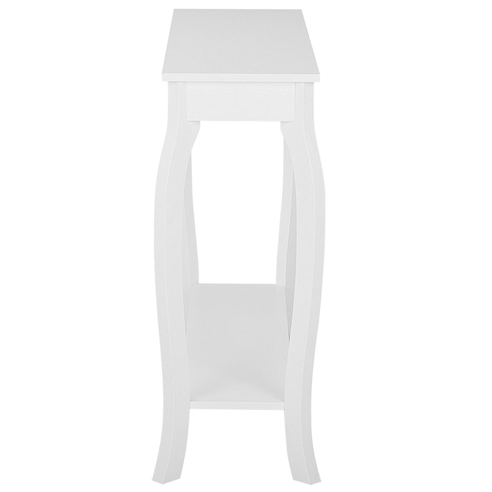 Consolle Bianco 100 x 30 cm Scaffale Espositore Moderno in Stile Francese Soggiorno Corridoio Camera da Letto