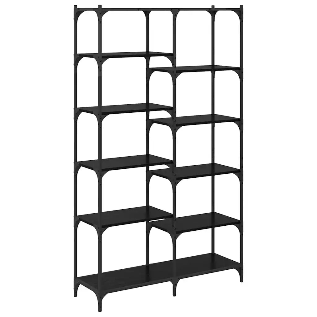 Libreria-Scaffale per Libri-Mobile di Stoccaggio Rovere nero 100 x 32 x 170 cm Legno multistrato