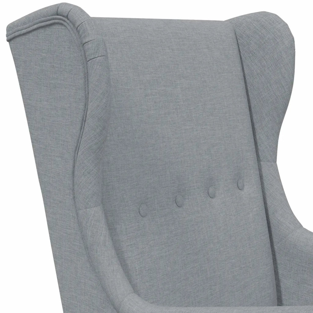 Poltrona-Divano Sedia-Poltroncina Grigio Chiaro Tessuto 252815