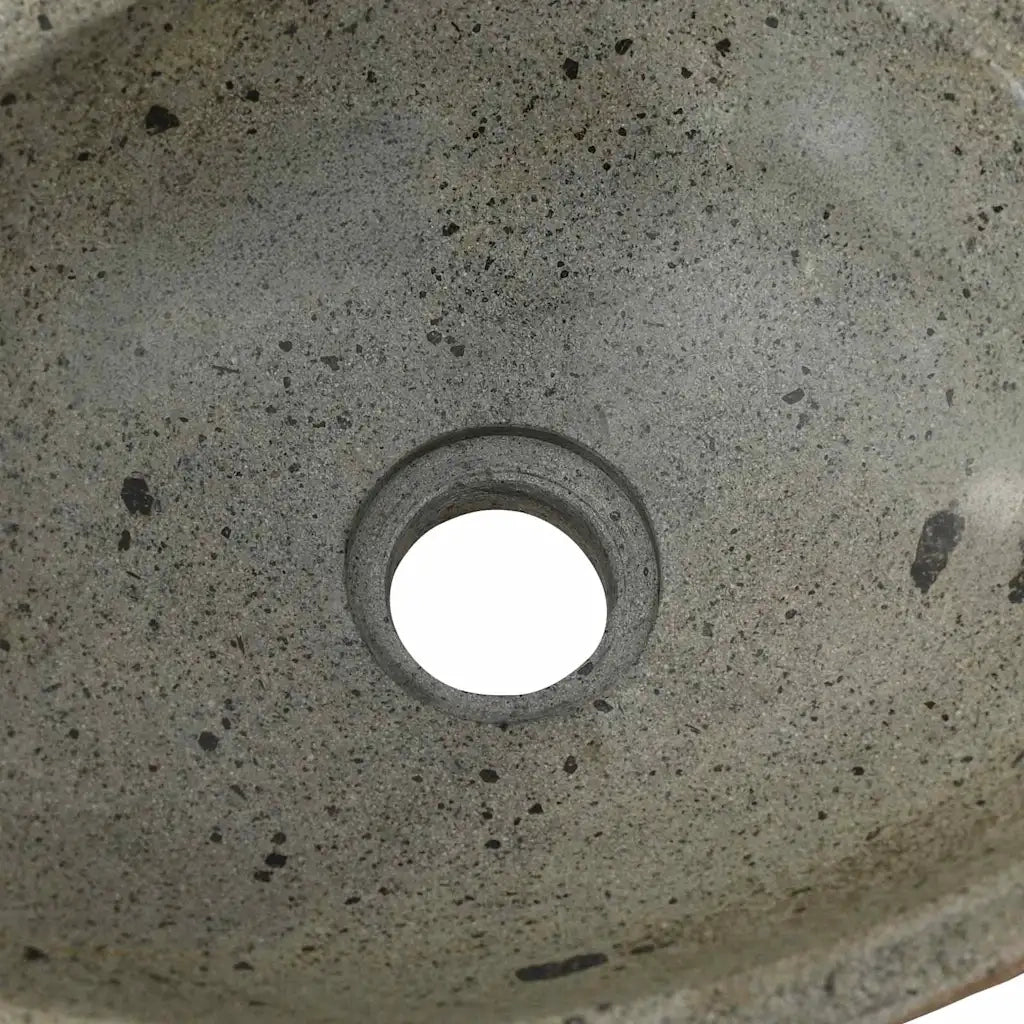 vidaXL Lavabo Grigio chiaro (30-37) x (25-30) x 12 cm Pietra di Fiume