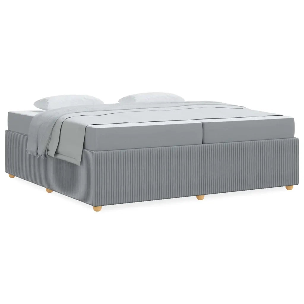vidaXL Struttura letto con materasso Grigio chiaro 200 x 200 cm