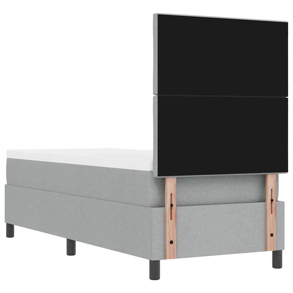 Letto a molle con materasso Grigio chiaro 80 x 200 cm Tessuto 3339420