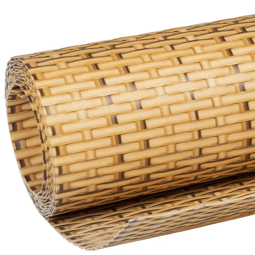 Schermo da balcone | Paravento da Balcone Marrone Chiaro 400x90 cm in Polyrattan