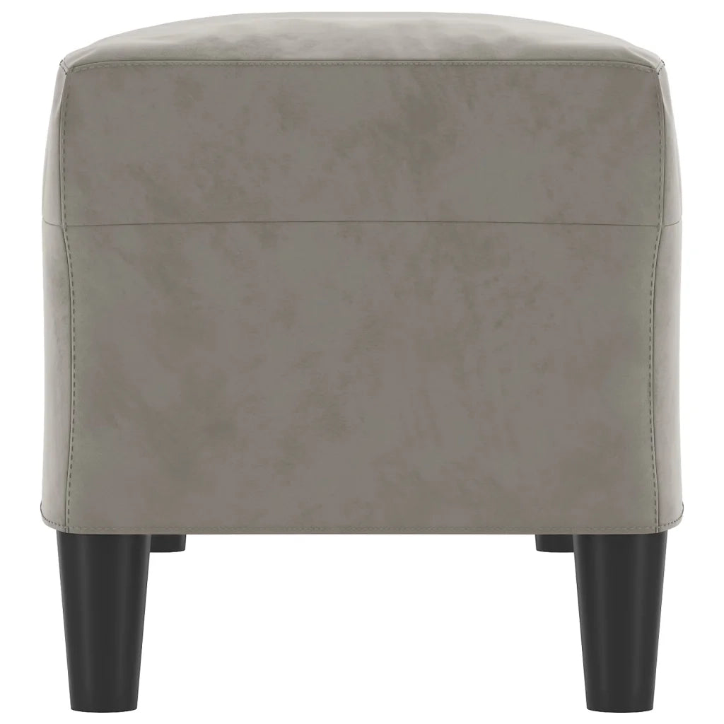 Panca Grigio chiaro 100x35x41 cm in Velluto 349421