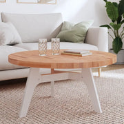 Piano per Tavolo Ø90x4 cm Rotondo in Legno Massello di Faggio 355947