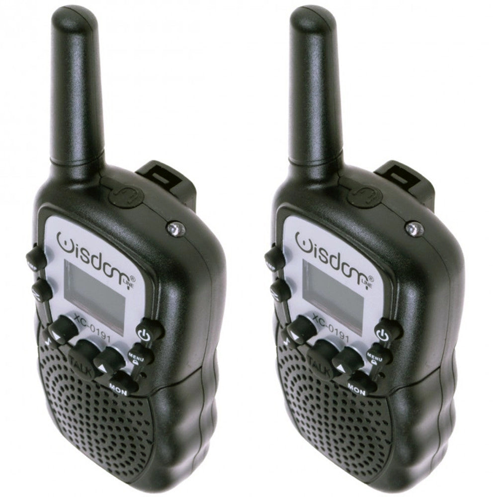 Trade Shop - Walkie Talkie Coppia Ricetrasmettitori Wisdom Portata Fino A 3 Km 400-470mhz -