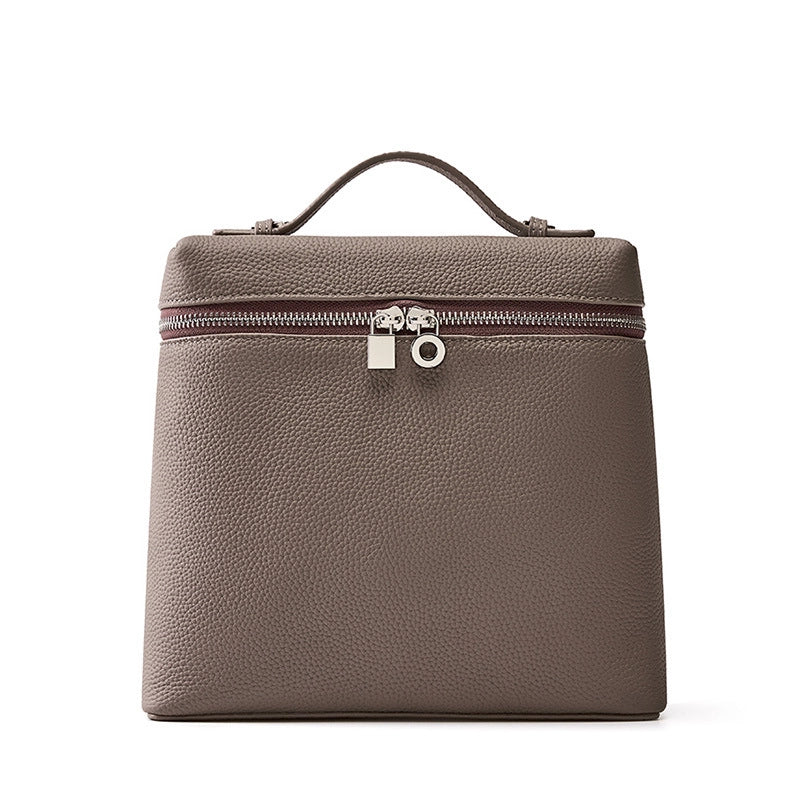 Zaino Piana da donna in vera pelle, grigio