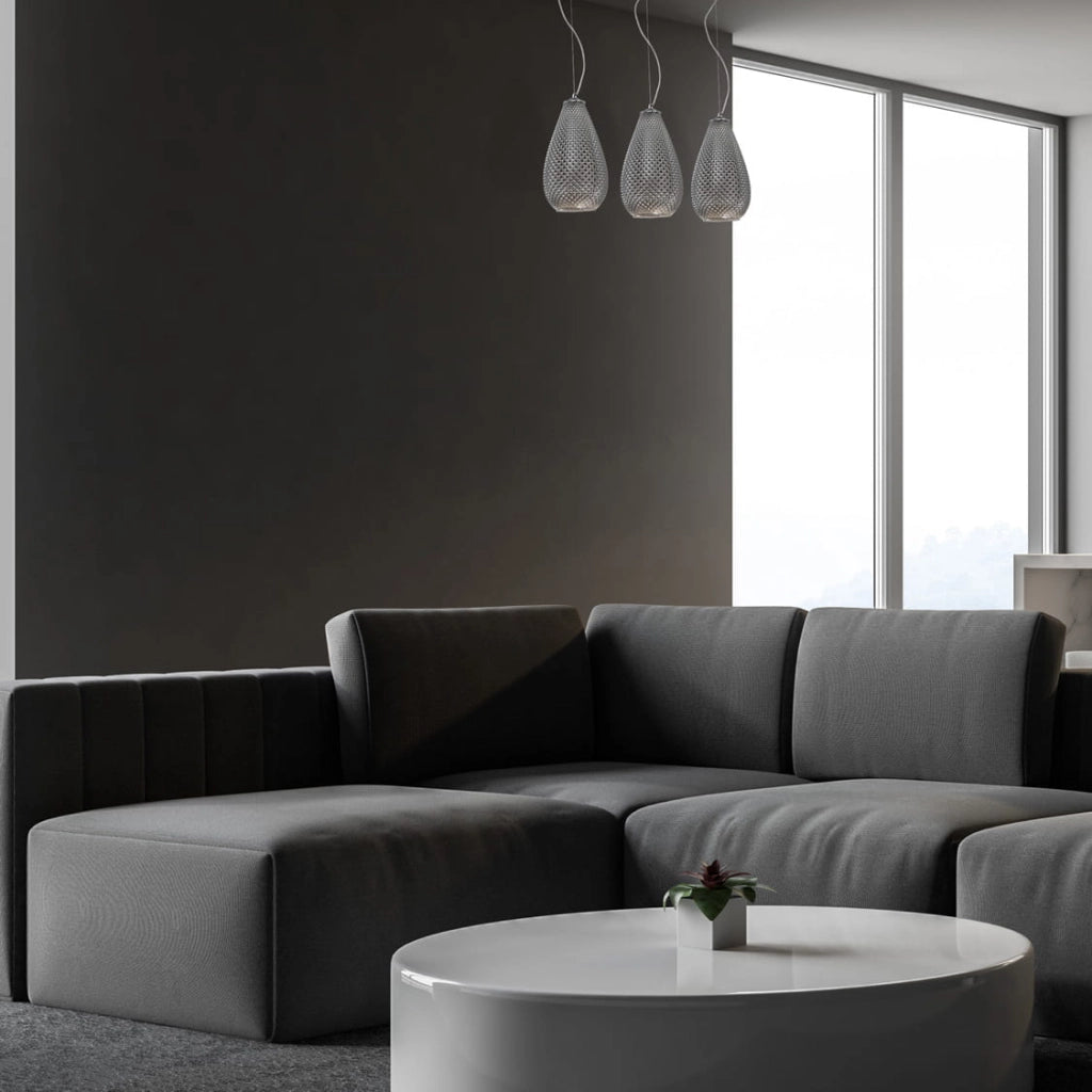 Lampadario Milagro Petra ML5481 3xE27 cromato vetro