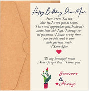 Carta di auguri per la mamma - Carte di compleanno con involucro - Bella cartolina di saluto - 12x18cm - Carta rivestita - Ideale per regali - Carta di compleanno per il giorno del proprio compleanno