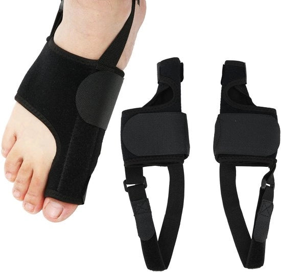 Supporto per dita del piede flessibile - 2 pezzi - grande - ortesi per alluce valgo - dita del piede rotta - antiscivolo - poliester/aluminium - ortesi per dita del piede