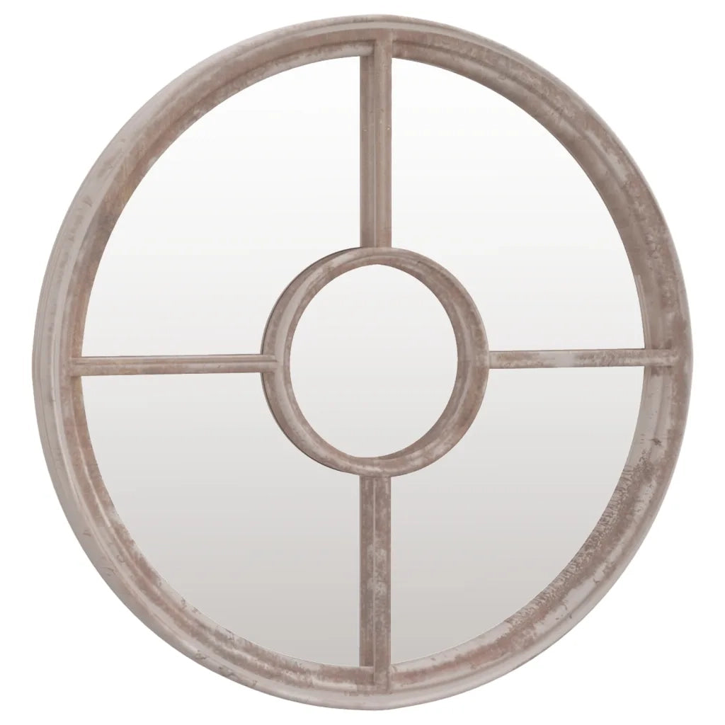vidaXL Specchio Sabbia 40x4 cm Ferro Rotondo per Uso Interno