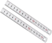 Liniale in acciaio inossidabile - ideale per il disegno architettonico - 2 pezzi - 15 cm