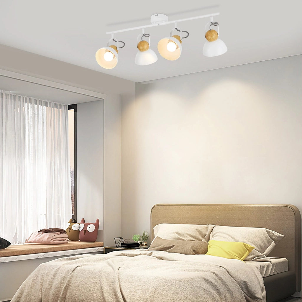 ZMH Faretto da soffitto a 4 luci orientabile a 350° Vintage Plafoniera Soggiorno