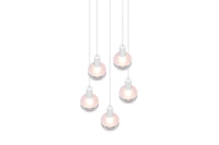 Lampada a Sospensione da Interno Attacco E14 in Metallo Bianco Opaco