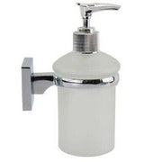 Trade Shop - Dispenser Portasapone Liquido Vetro Satinato Fissaggio Parete Bagno Square 59188 -