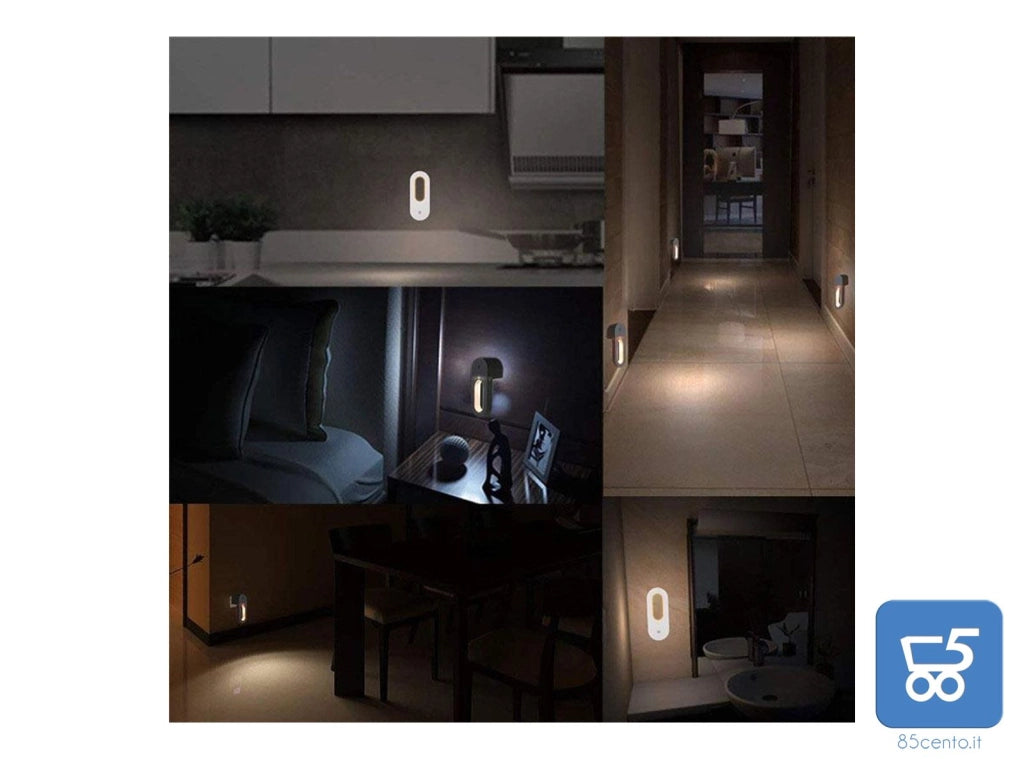 2 lampade luce notturna a Led sensore crepuscolare luce bianca calda 100-240V 0.7W spina italiana per camera da letto corridoio armadio