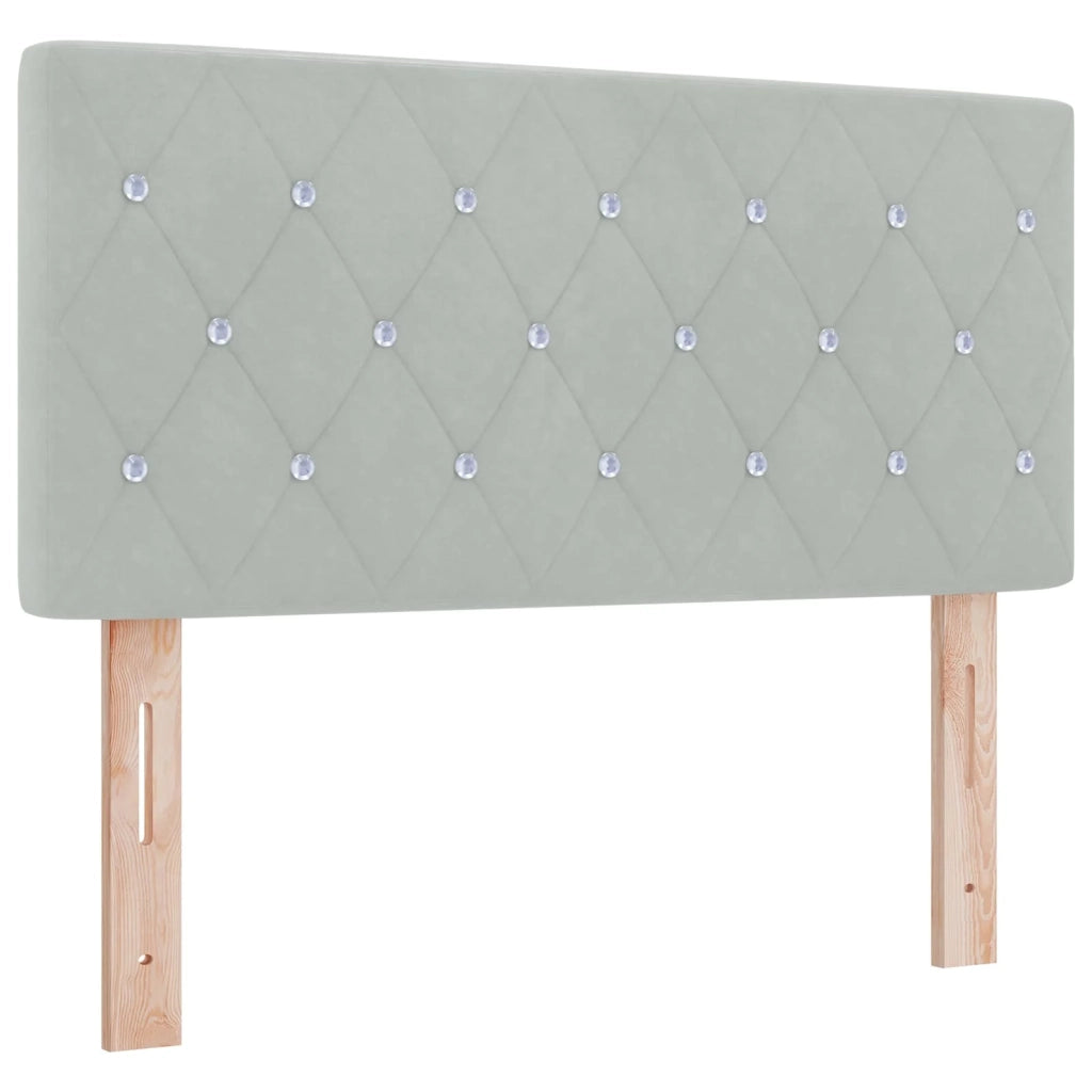 Letto box spring con materasso Grigio Chiaro 90 x 190 cm 3453041