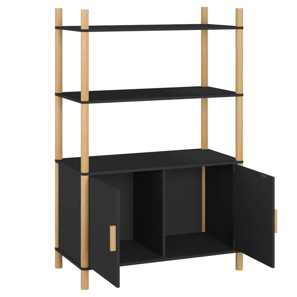Credenza Nera 80x40x121 cm in Legno Multistrato 345700