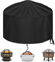 Coprioggetto a forma rotonda per fuochi - impermeabile - 1 pezzo - nero - 600D Oxford
