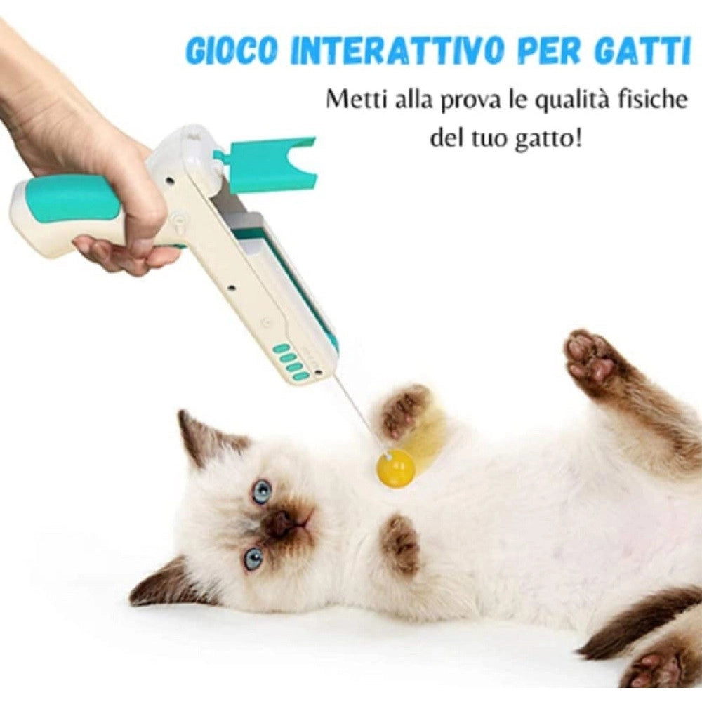 Trade Shop - Pistola Giocattolo Gioco Interattivo Per Gatto Cani Animali Multi Trust Q-t194 -