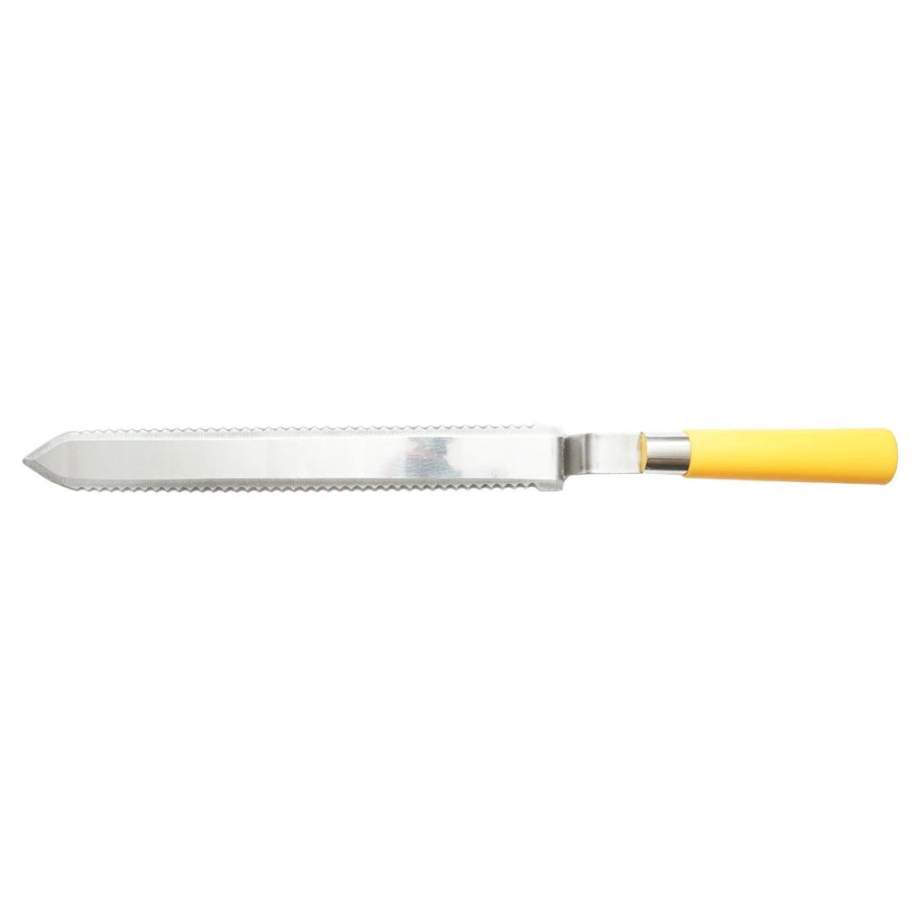 DISOPERCOLATORE lama seghettata acciaio inox 400 mm Coltello Disopercolatore lama seghettata