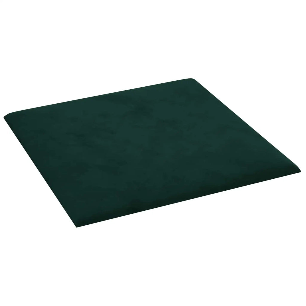 Testiera da Parete 12 pcs Verde Scuro 30 x 30 cm Velluto 4008329