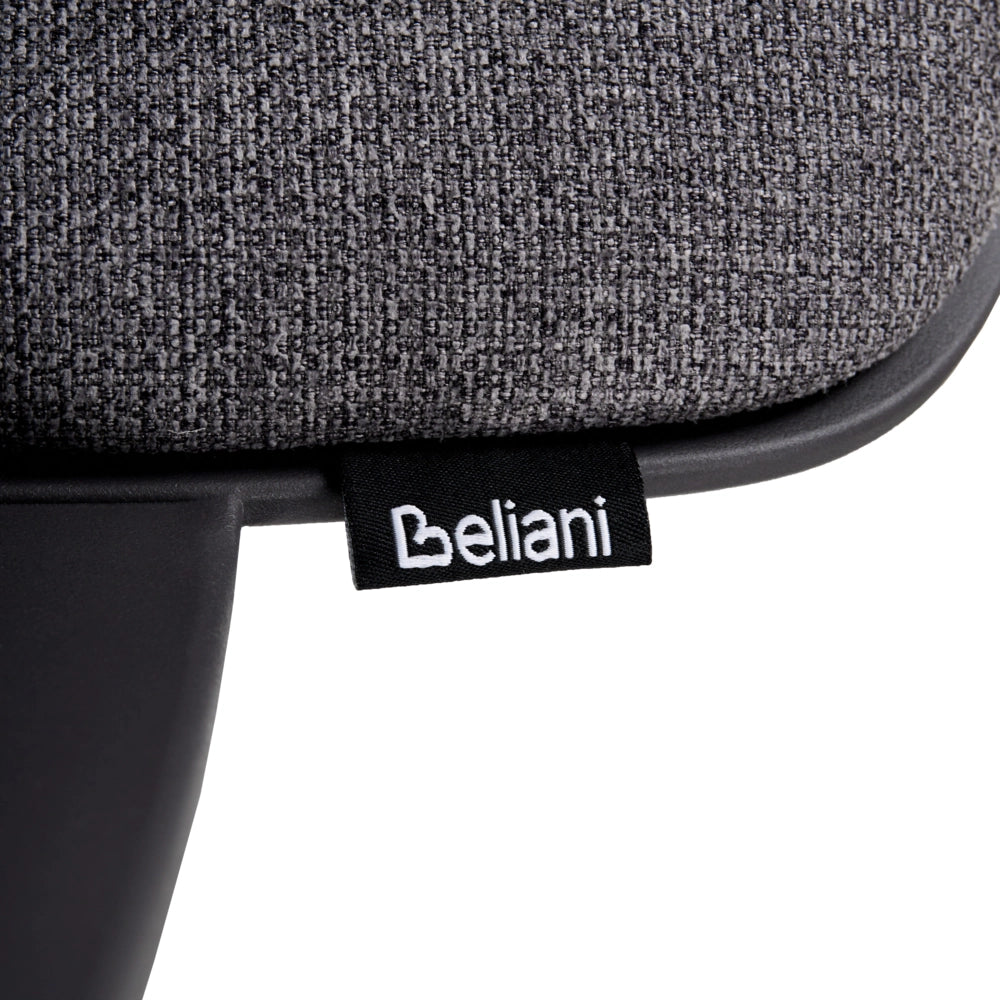 Sedia da ufficio con seduta in tessuto grigio grafite girevole, per scrivania regolabile in altezza