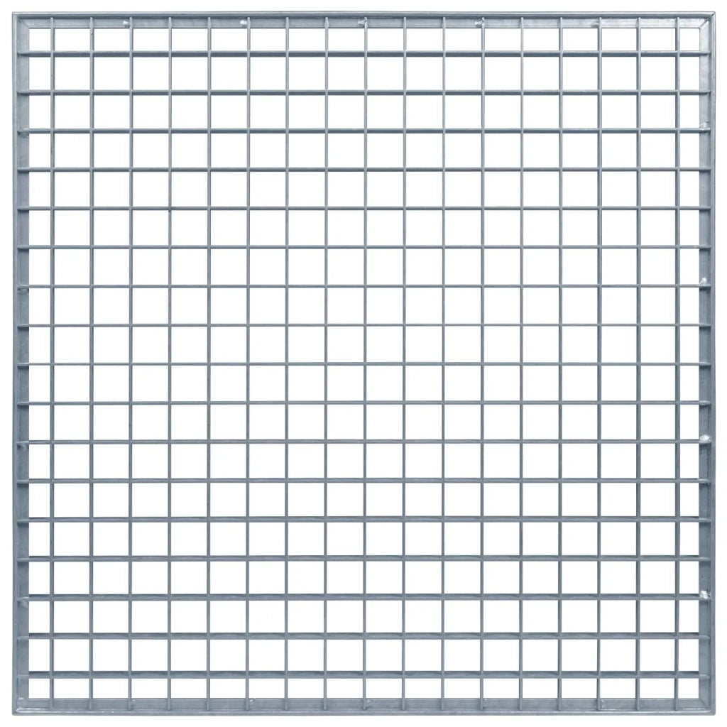 Grata Argento 60 x 60 x 2 cm Acciaio Zincato a Caldo 42018658