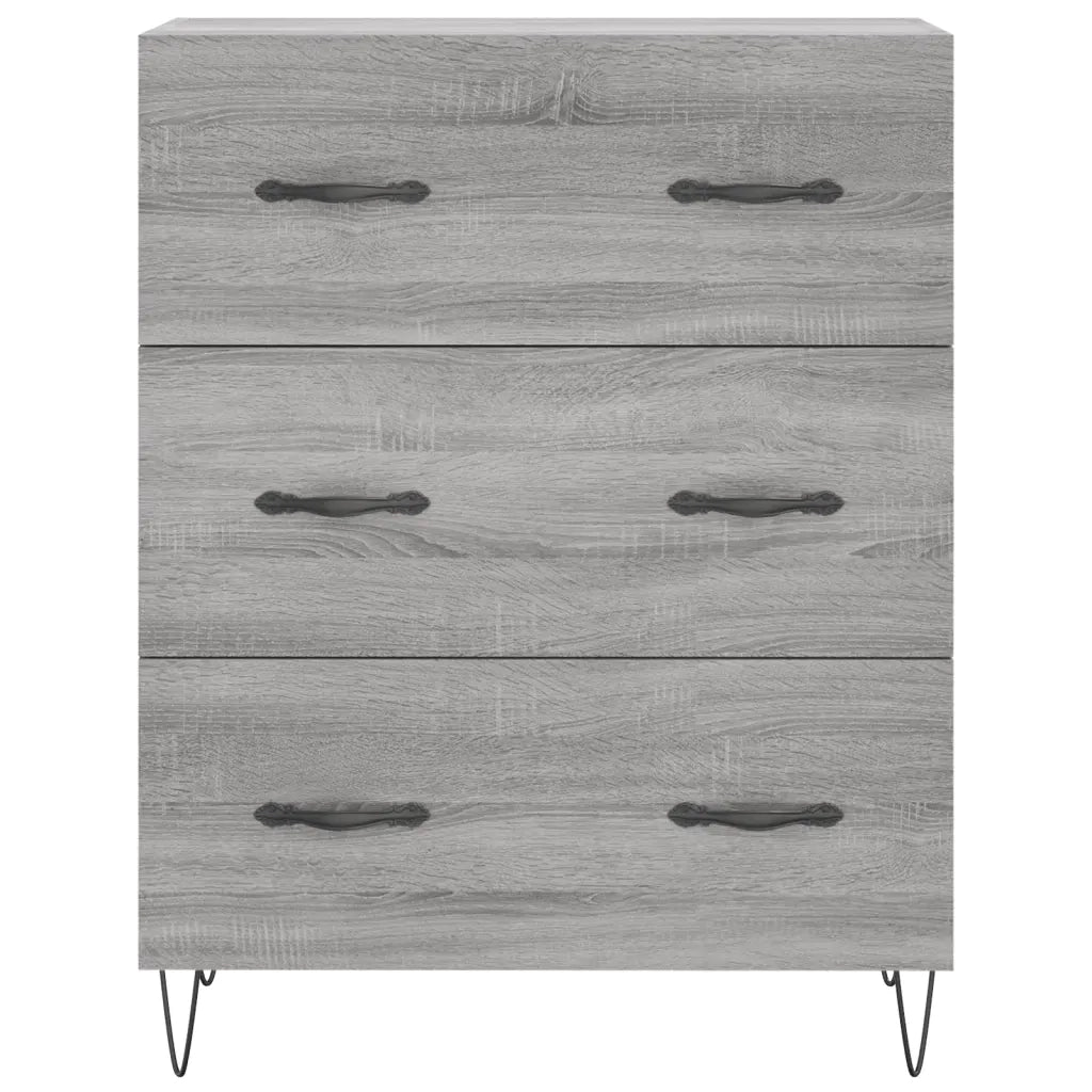 Credenza Grigio Sonoma 69,5x34x180 cm in Legno Multistrato 3189379