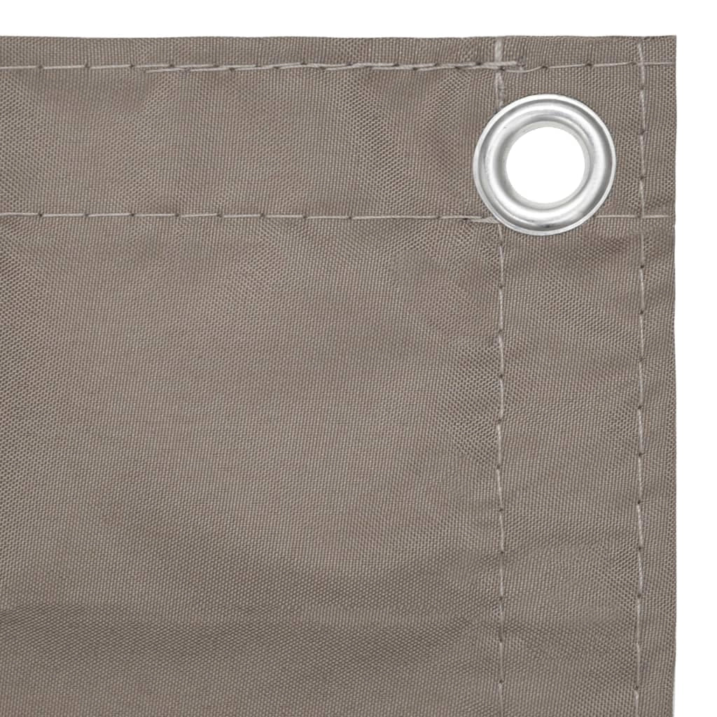 Schermo per balcone schermo per la privacy 75 x 400 cm tessuto Oxford color tortora 02_0010384