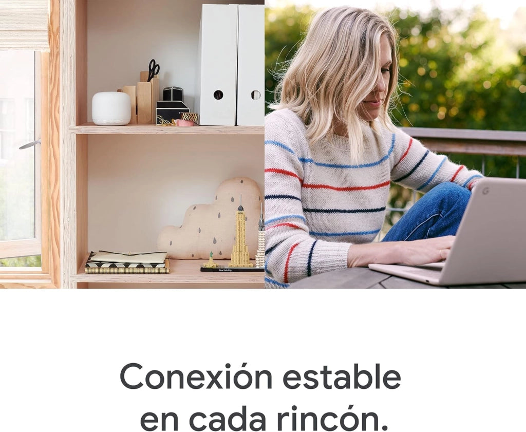Nest Wifi - Wi-fi potente in ogni angolo della casa, Bianco ghiaccio