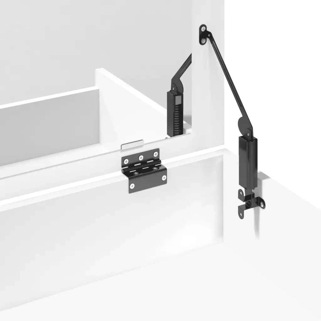 Toeletta | Tavolo da Trucco e Sgabello Bianco 60x40x113,5 cm