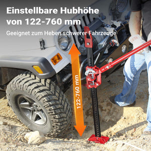 Binda meccanica 36'' fino a 3000 kg, altezza di sollevamento massima 76 cm, martinetto in acciaio, cric agricolo fuoristrada, SUV e ATV