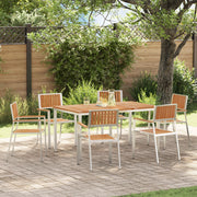 Set pranzo giardino 7 pezzi in legno massello di teak