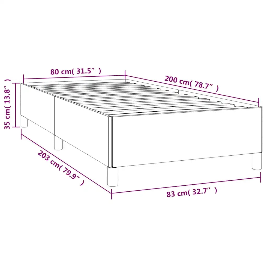 Giroletto senza Materasso Verde Scuro 80x200 cm in Velluto 347291