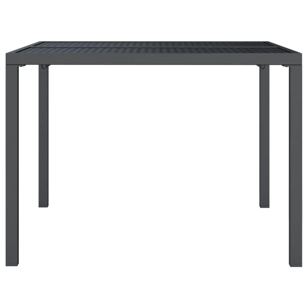 Tavolo da Giardino Antracite 100x100x72 cm Acciaio 362744