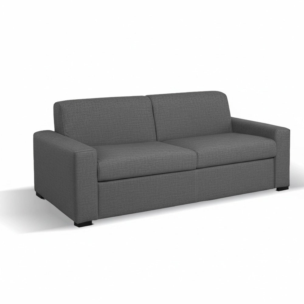 Divano letto 3 posti Flash tessuto Queens colore cenere 200x98x86h