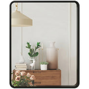 Specchio da parete rettangolare con cornice in metallo ¨C zephmum ¨C nero 50x40 cm