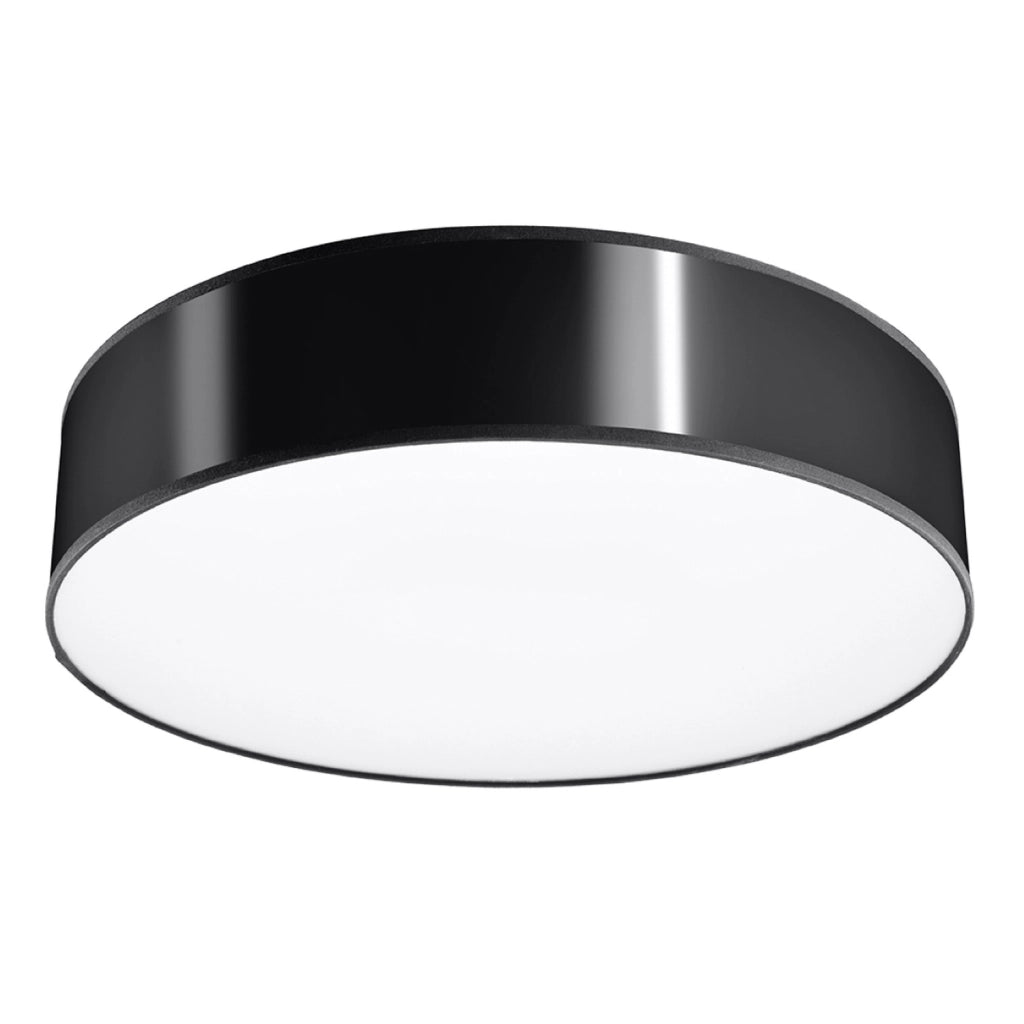 Plafoniera soffitto tonda nera Ø55 PIAZZA 4xE27 Pure Lume