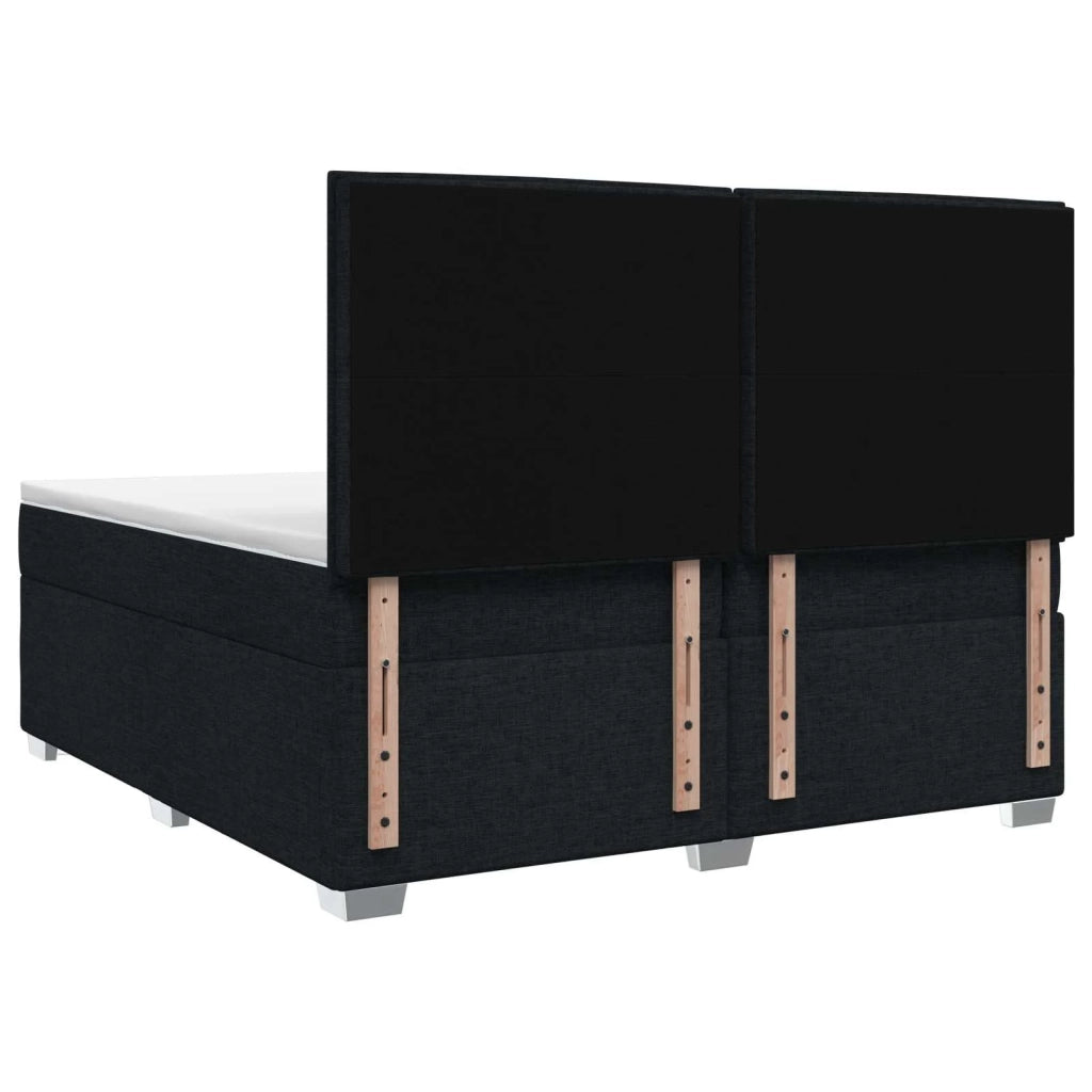 Letto box spring con materasso Nero 200 x 200 cm Tessuto 3454945