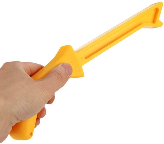 Accessori per sega a nastro - Asta di spinta ergonomica - Colore giallo - Lunghezza 28 cm - Asta di spinta per sega a nastro