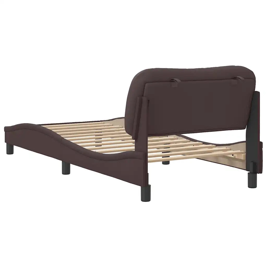 Giroletto senza Materasso Hvar Marrone Scuro 90x200 cm Tessuto 3207747