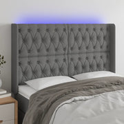 Testiera a LED-Testata con LED GrigioScuro 147x16x118/128cm inTessuto 595570
