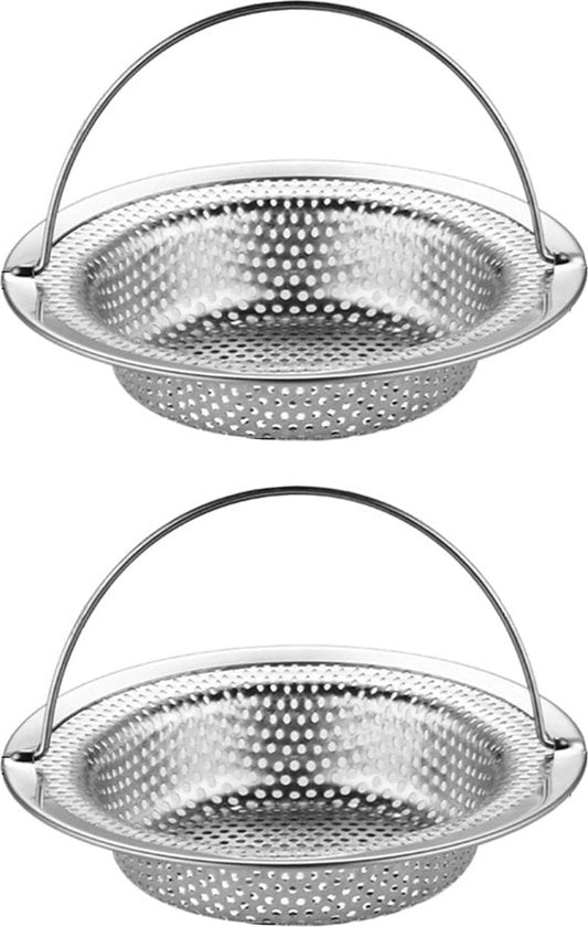 Set per filtri doccia e lavabo - 2 pezzi - 11 cm - acciaio inox - set di setole per doccia - set di setole per lavabo - setole per capelli - setole per filtri - setole per doccia - setole per lavabo - setole per filtri doccia e lavabo.